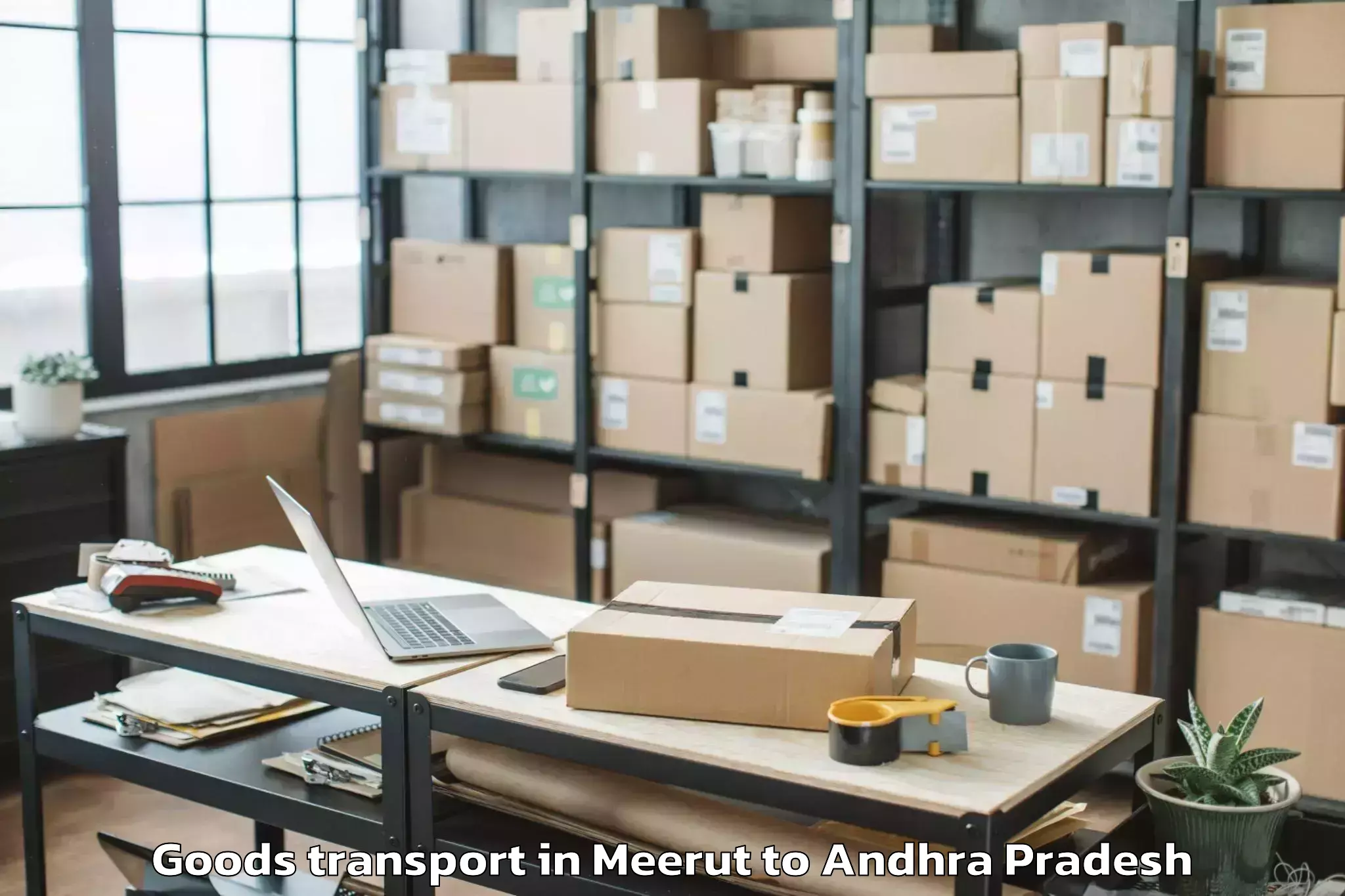 Hassle-Free Meerut to Kanuru Goods Transport